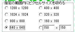ピクセルサイズ指定