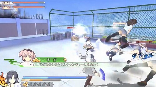 閃乱カグラESTIVALVERSUSのバトルシーン