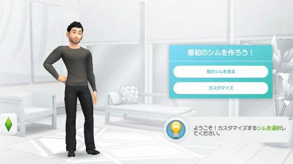 thesimsのキャラクター画面