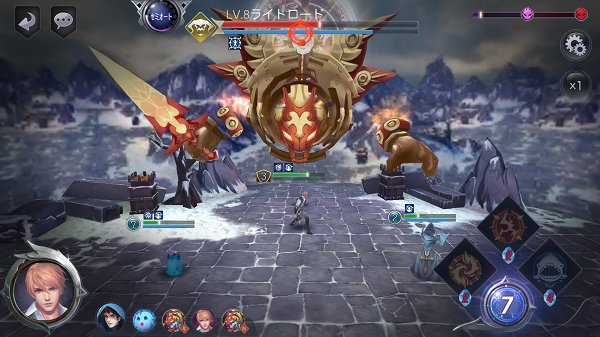 ファイアーヒーローズの戦闘画面