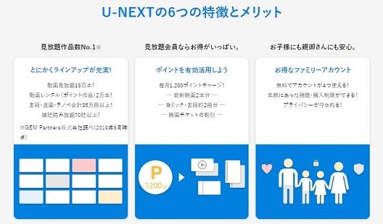 u-nextの紹介画像