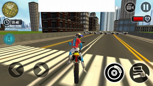 バイクエスケープ警察チェイスのゲーム画面