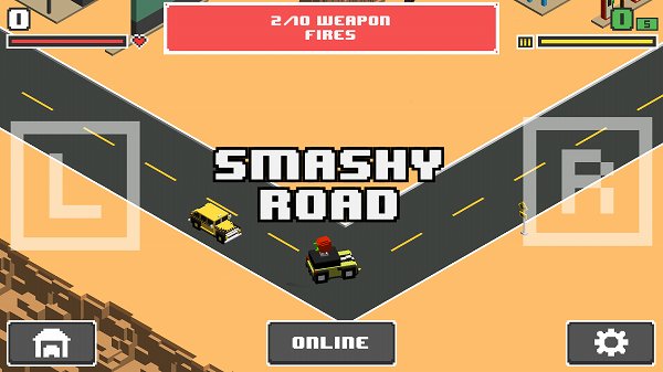 Smashy Road Arenaのスタート画面