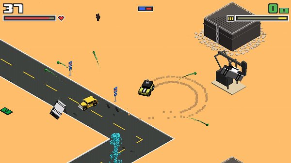 Smashy Road Arenaのパトカーをふっとばすシーン