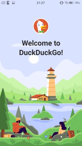 duckduckgoの起動画面