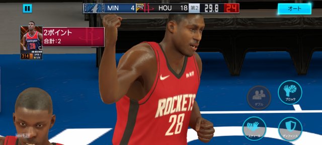 NBA 2K Mobileの試合画面