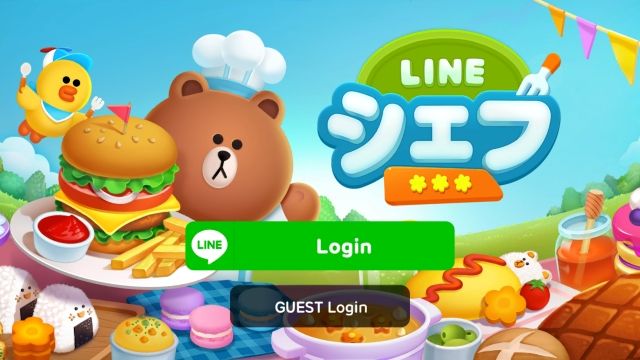 LINEシェフのタイトル画面