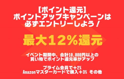 Amazonブラックフライデーのポイント還元